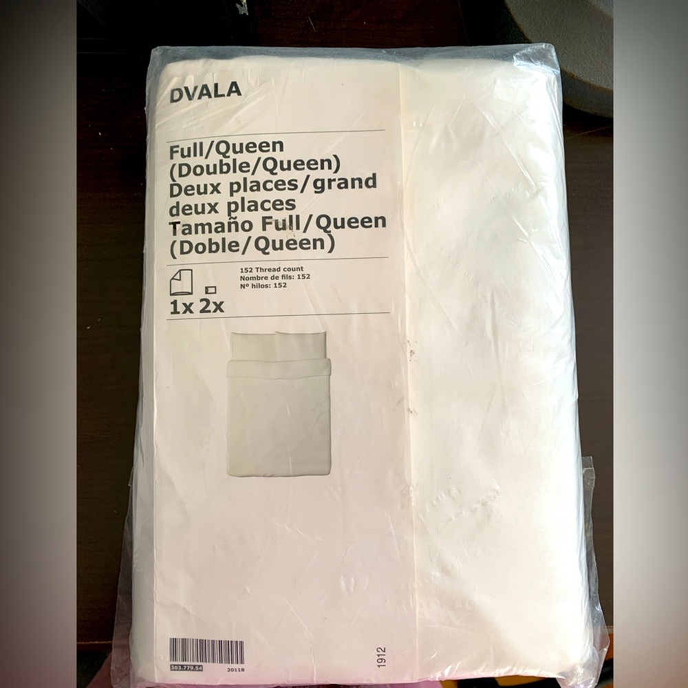 Ikea Dvala Full/Queen Duvet Cover Set, 100% Cotton